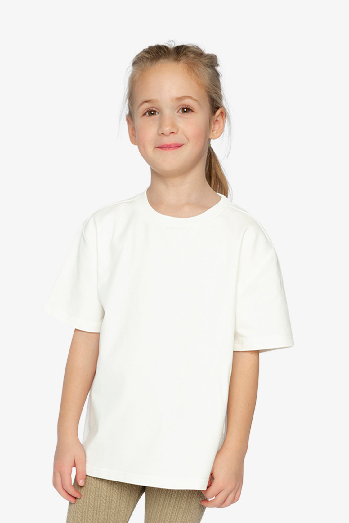Heavy Jersey Wide Short Sleeve T-Shirt White - Image 2