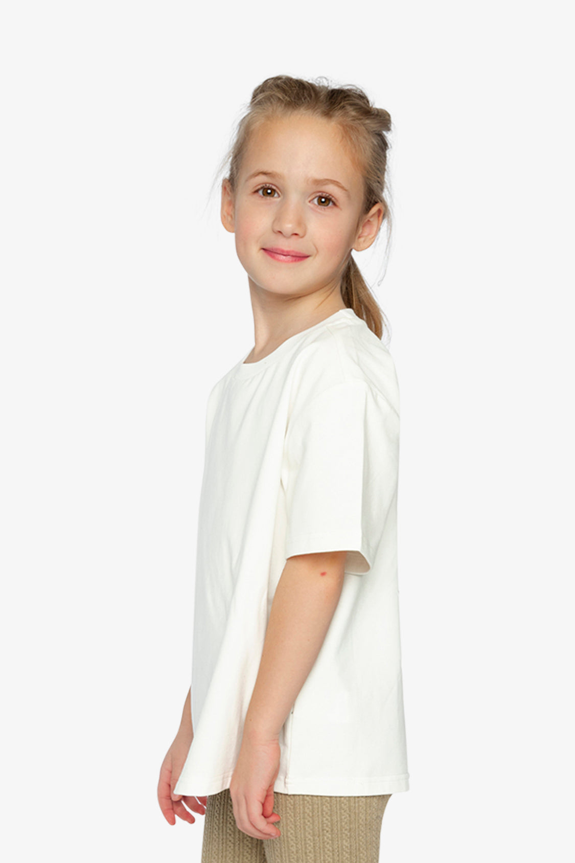 Heavy Jersey Wide Short Sleeve T-Shirt White - Image 3
