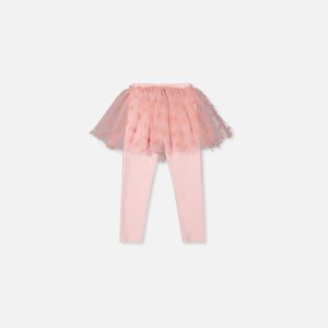 Alternative view of Baby Leggings With Integrated Tulle Skirt Pale Dusty Pink