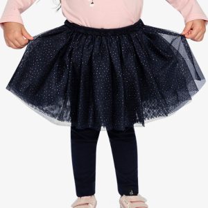 Leggings With Integrated Tulle Skirt Dark Blue - Image 2