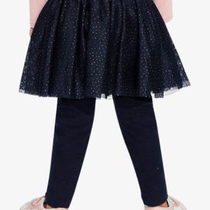 Leggings With Integrated Tulle Skirt Dark Blue - Image 4