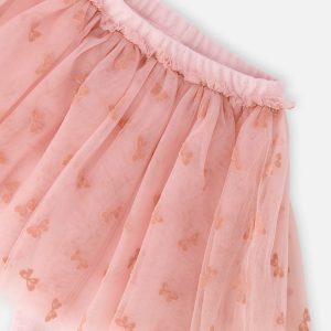 Baby Leggings With Integrated Tulle Skirt Pale Dusty Pink - Image 3