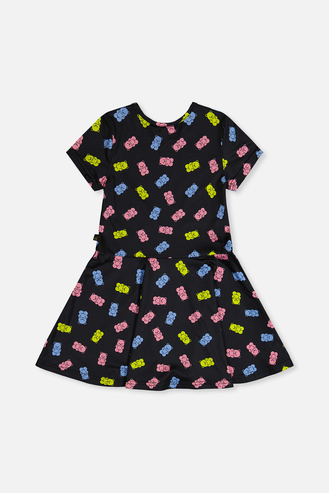 Short Sleeve Dress Black Printed Gummy Bears - Image 5