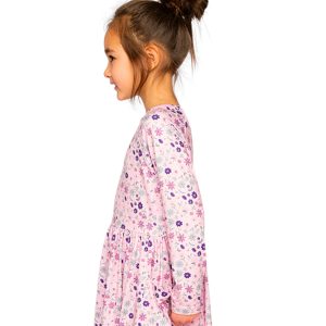 Long Sleeve Dress Rose Print Daisies - Image 3