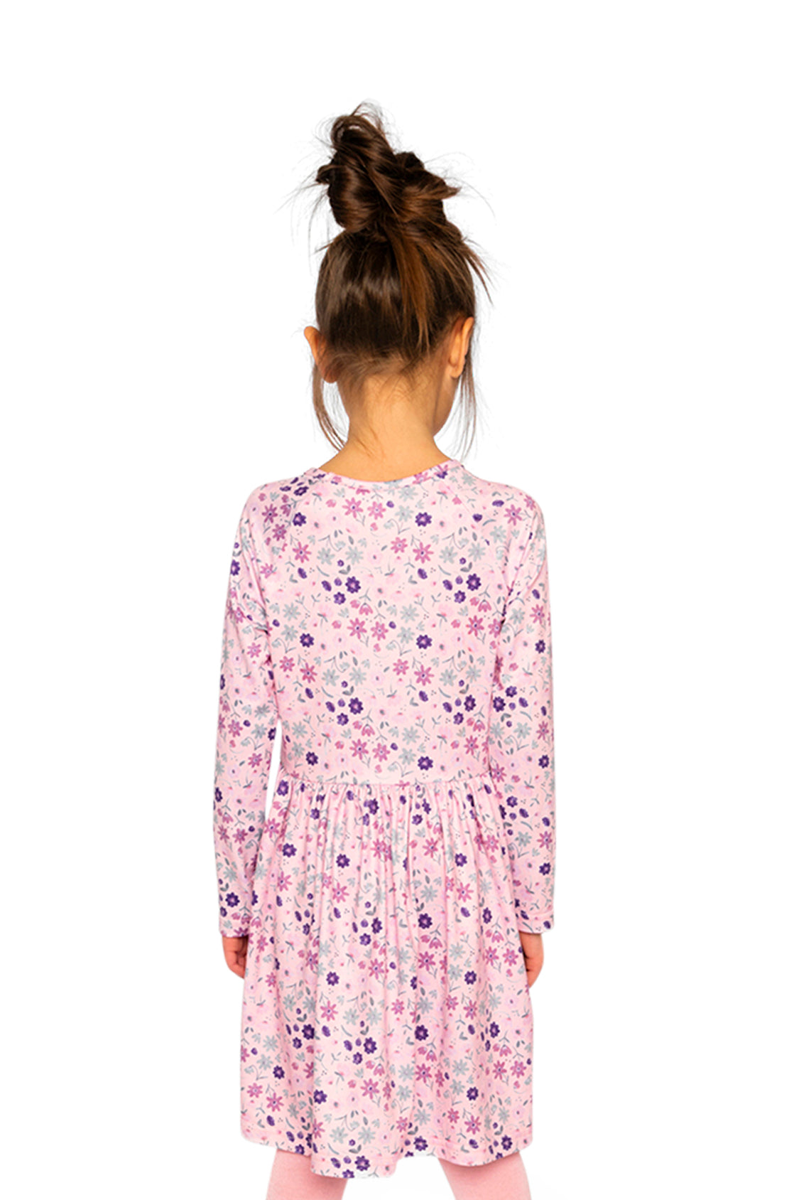Long Sleeve Dress Rose Print Daisies - Image 4