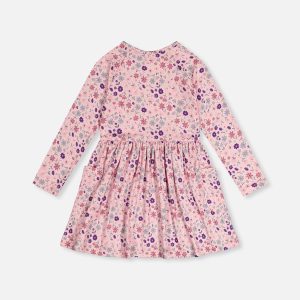 Long Sleeve Dress Rose Print Daisies - Image 5