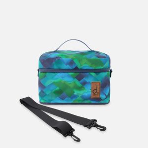 Lunch Box Blue Diamond Print