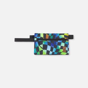 Pencil Case Blue Checkered Print