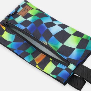 Pencil Case Blue Checkered Print - Image 3