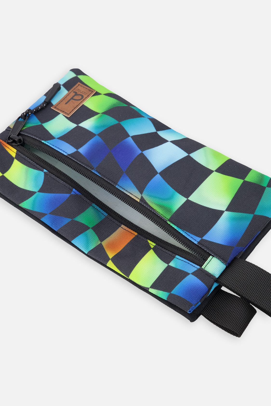 Pencil Case Blue Checkered Print - Image 3