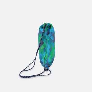Drawstring Bag Blue Diamond Print - Image 2