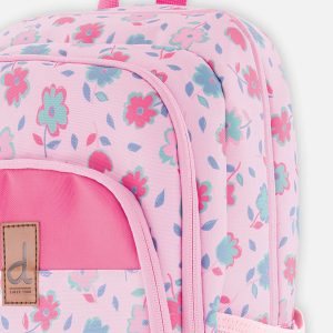 Little Kids Backpack Pink Printed Flowers - Image 3