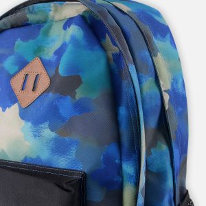 Kids Backpack Blue And Grey Camouflage - Image 3