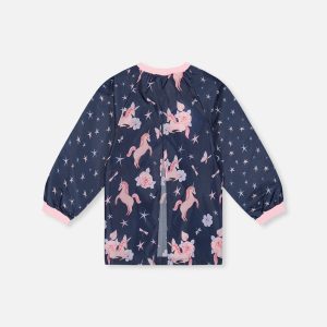 Alternative view of Apron Navy Unicorn Print