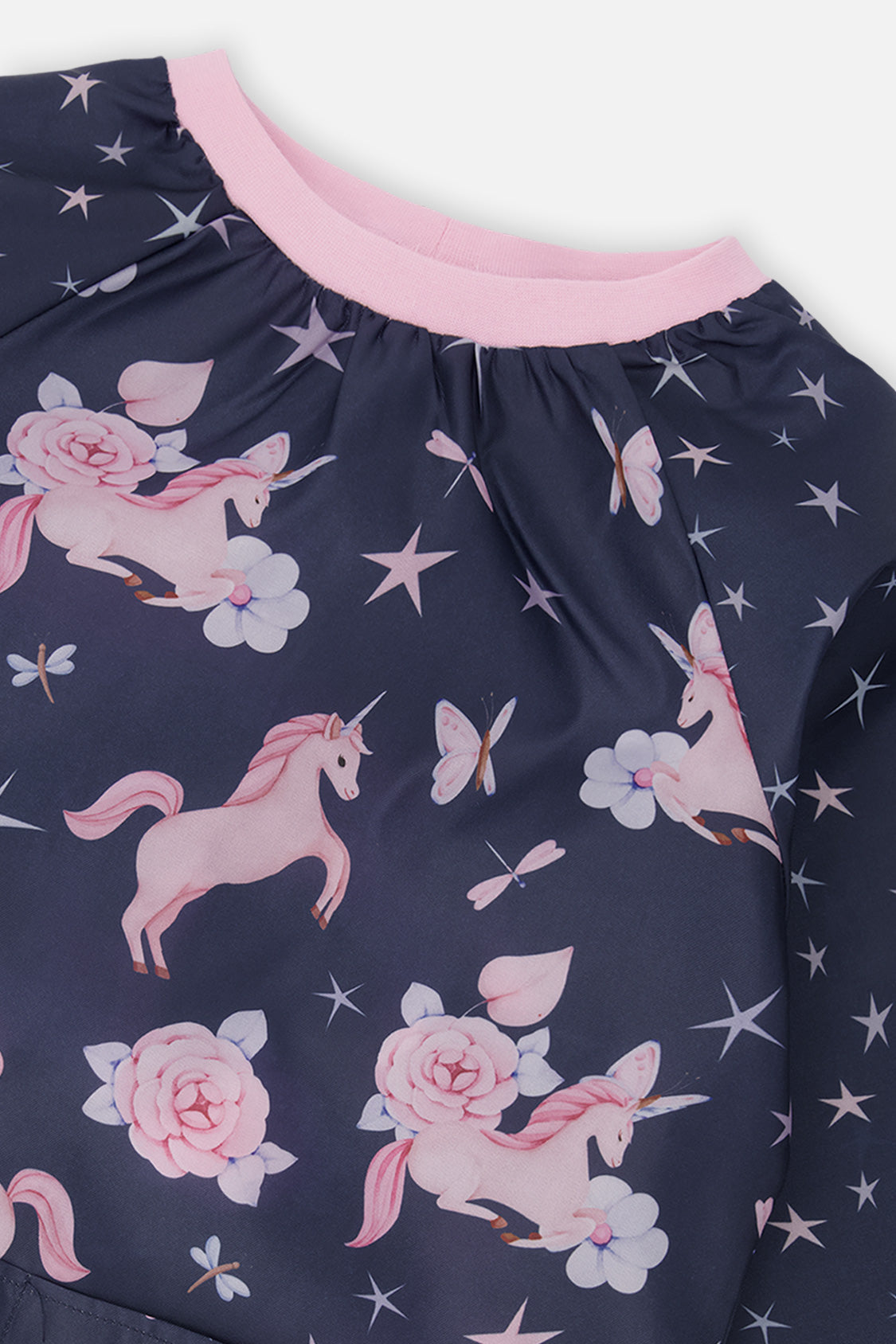Apron Navy Unicorn Print - Image 3
