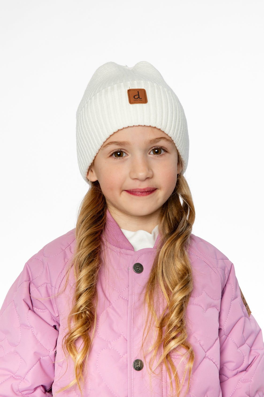 Ribbed Knit Hat Off-White - Image 2