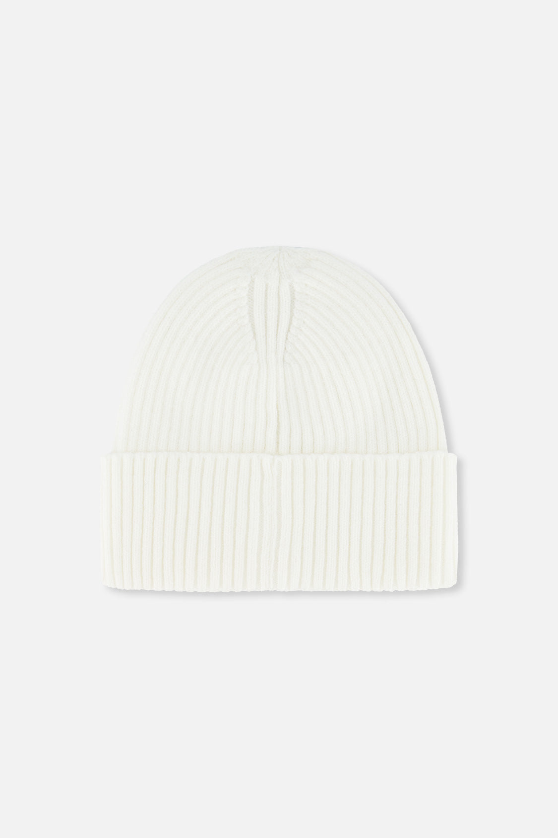 Ribbed Knit Hat Off-White - Image 3
