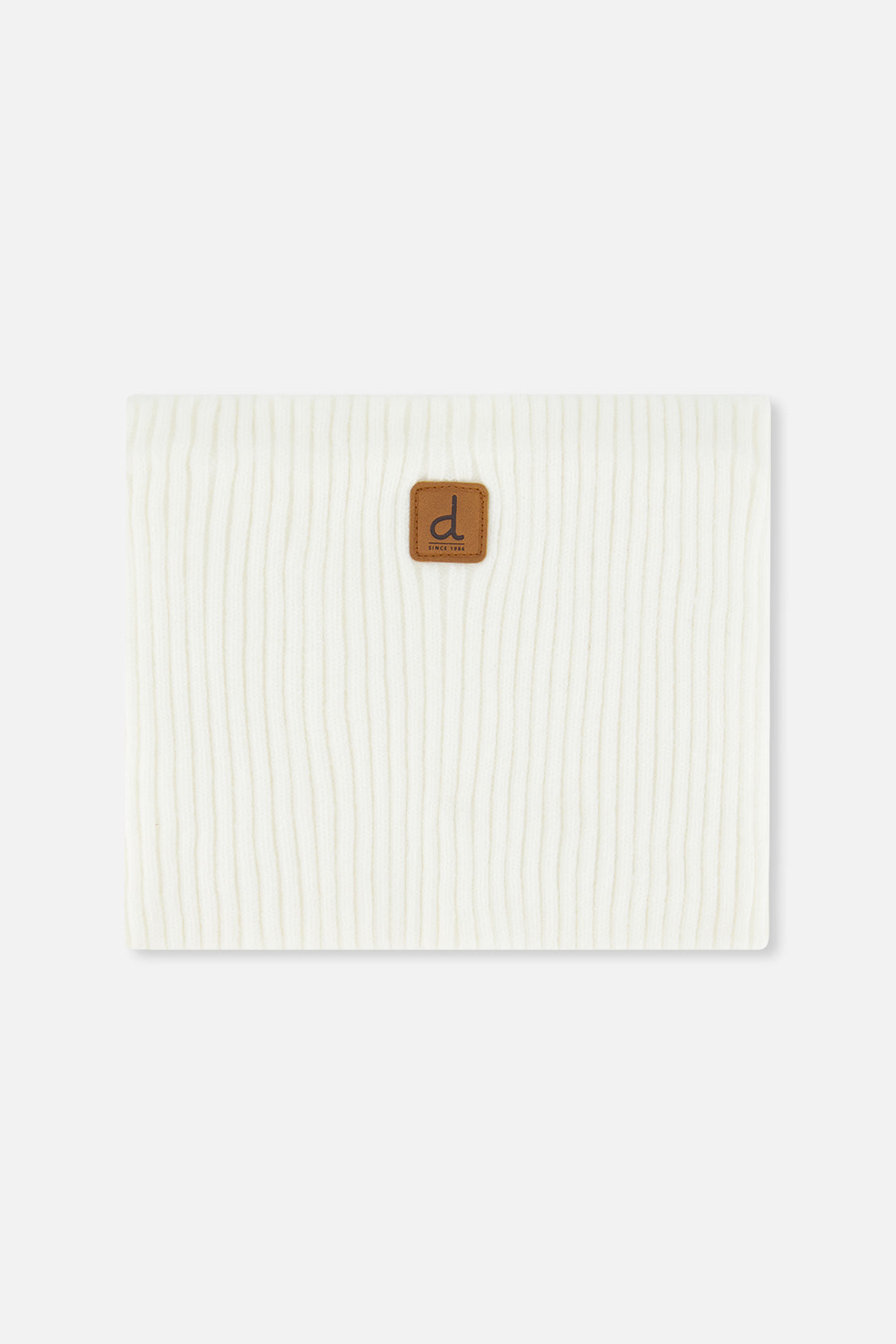 Ribbed Knit Neckwarmer Off-White