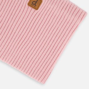 Ribbed Knit Neckwarmer Pale Dusty Pink - Image 3