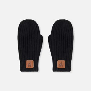 Knit Mittens Black - Image 5
