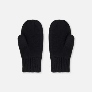 Knit Mittens Black - Image 2