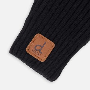 Knit Mittens Black - Image 3