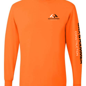Oak & Hammer heavyweight ring‑spun cotton jersey long sleeve tee with rib cuffs - Long_Sleeve-Orange.