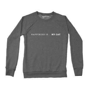 Women's My Cat Crew Sweatshirt, Charcoal