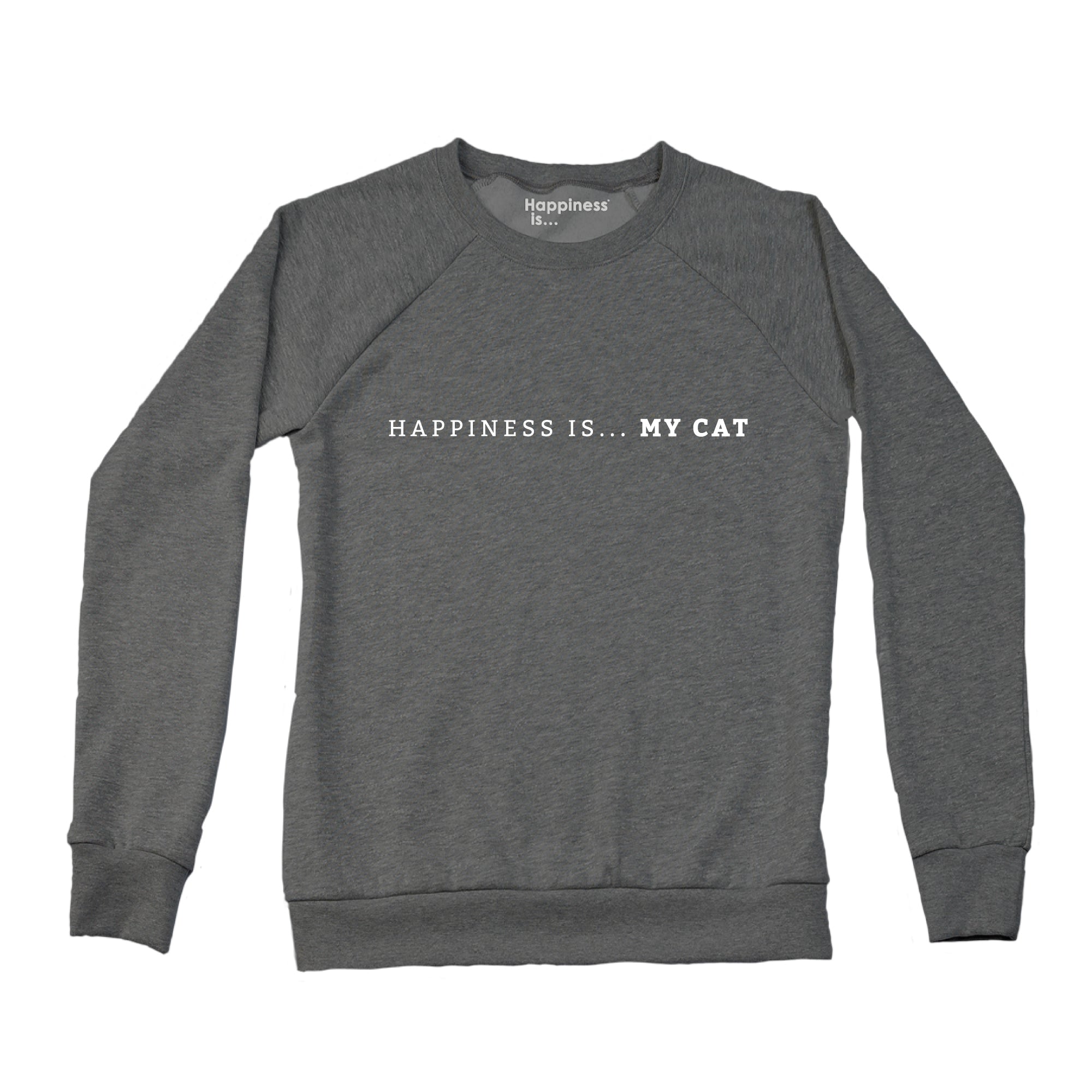 Women's My Cat Crew Sweatshirt, Charcoal
