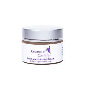 Essence of Eternity Night Cream with rose, cedarwood, and nourishing botanical oils for deep overnight hydration