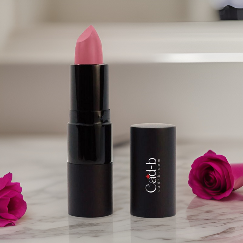 Paraben Free, Vegan Lipstick – Rose – P018 | Hydrating Creamy Finish Lipstick with Coconut Oil & Vitamin E