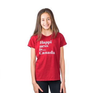 Alternative view of Youth Girls Happi T-Shirt, Canada Red