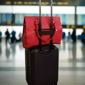 The Signature 17" Leather Laptop Bag, Ruby - Image 3