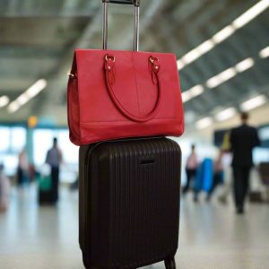 Alternative view of The Signature 17" Leather Laptop Bag, Ruby