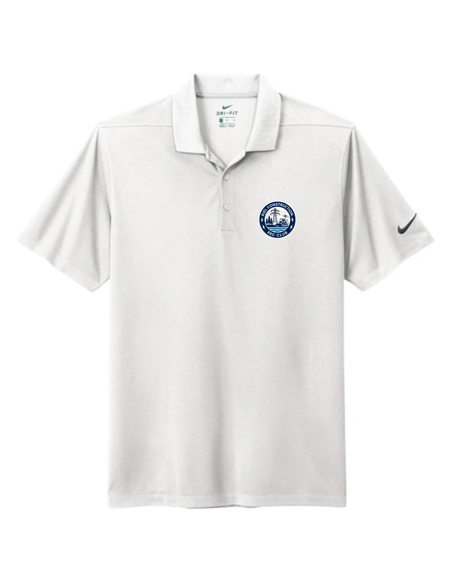 Premium Nike Micro Pique 2.0 polo featuring breathable moisture‑wicking fabric, athletic fit, and durable DTF printed graphics for forestry and outdoor professionals. - White