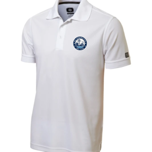 Riel Construction Rec Club OGIO Caliber 2.0 performance polo with moisture‑wicking fabric - White