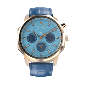 Alternative view of Blue Leather - Rosegold Clasp