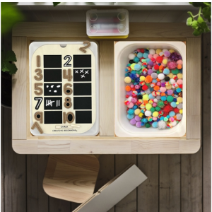 Large TROFAST Chalkboard Based Lid Insert (Uppercase and Numbers) | Sensory Table Lid | Alphabet and Numbers Sensory Table Chalkboard Puzzle Combo - Image 4