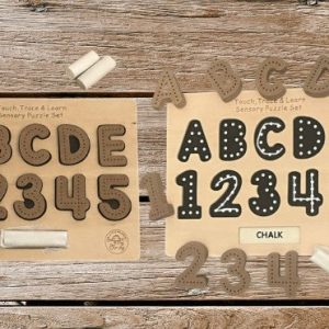 Mini Chalkboard Based Puzzle - Charity Board-  CHALKBOARD BASE WITH TRACERS -  Educational Alphabet Tracing Board | Sensory Learning Tool for Autism | Handwriting Practice Board - Image 5