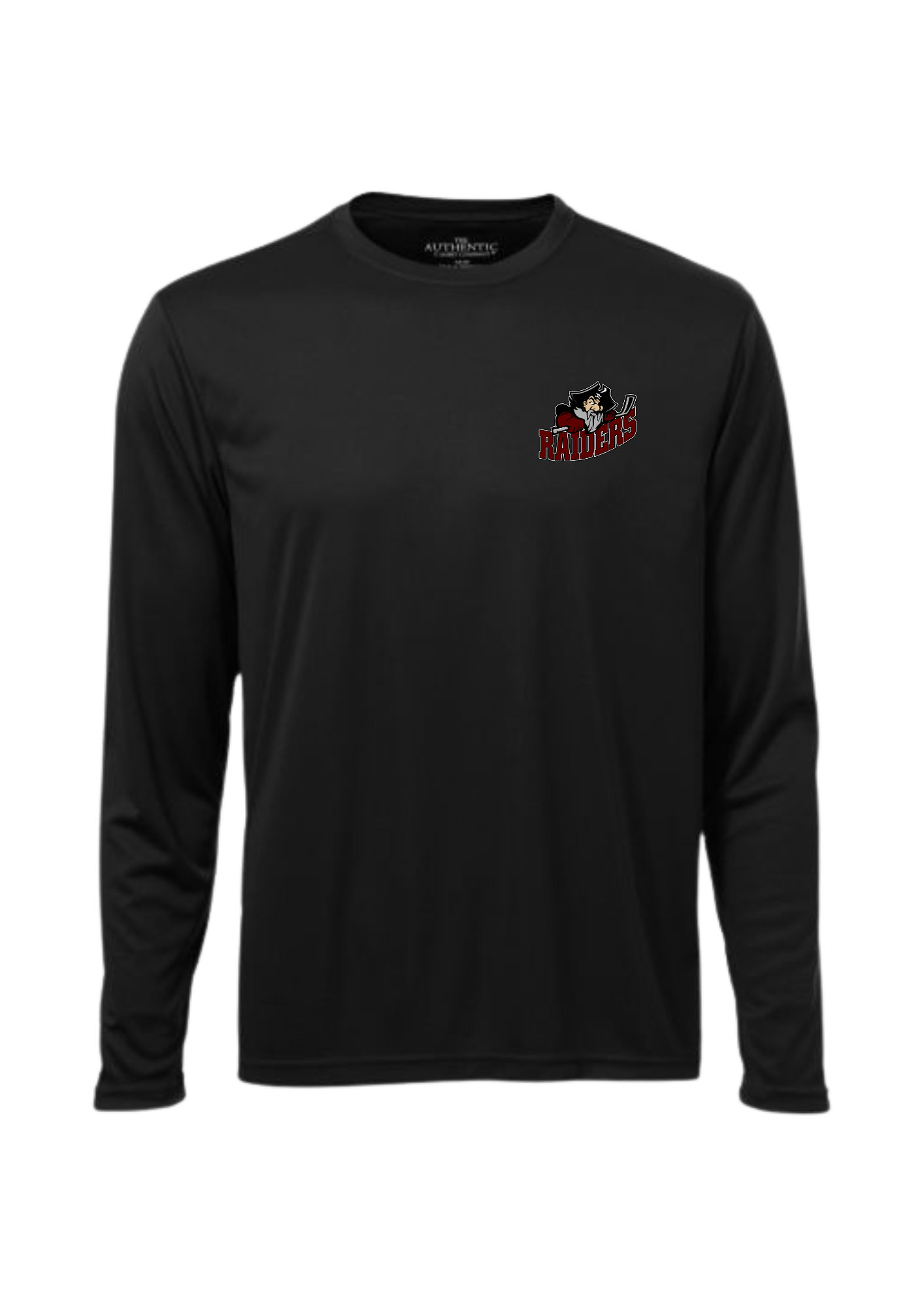 Seven Oaks Raiders performance long sleeve undershirt with moisture‑wicking polyester jersey - Black