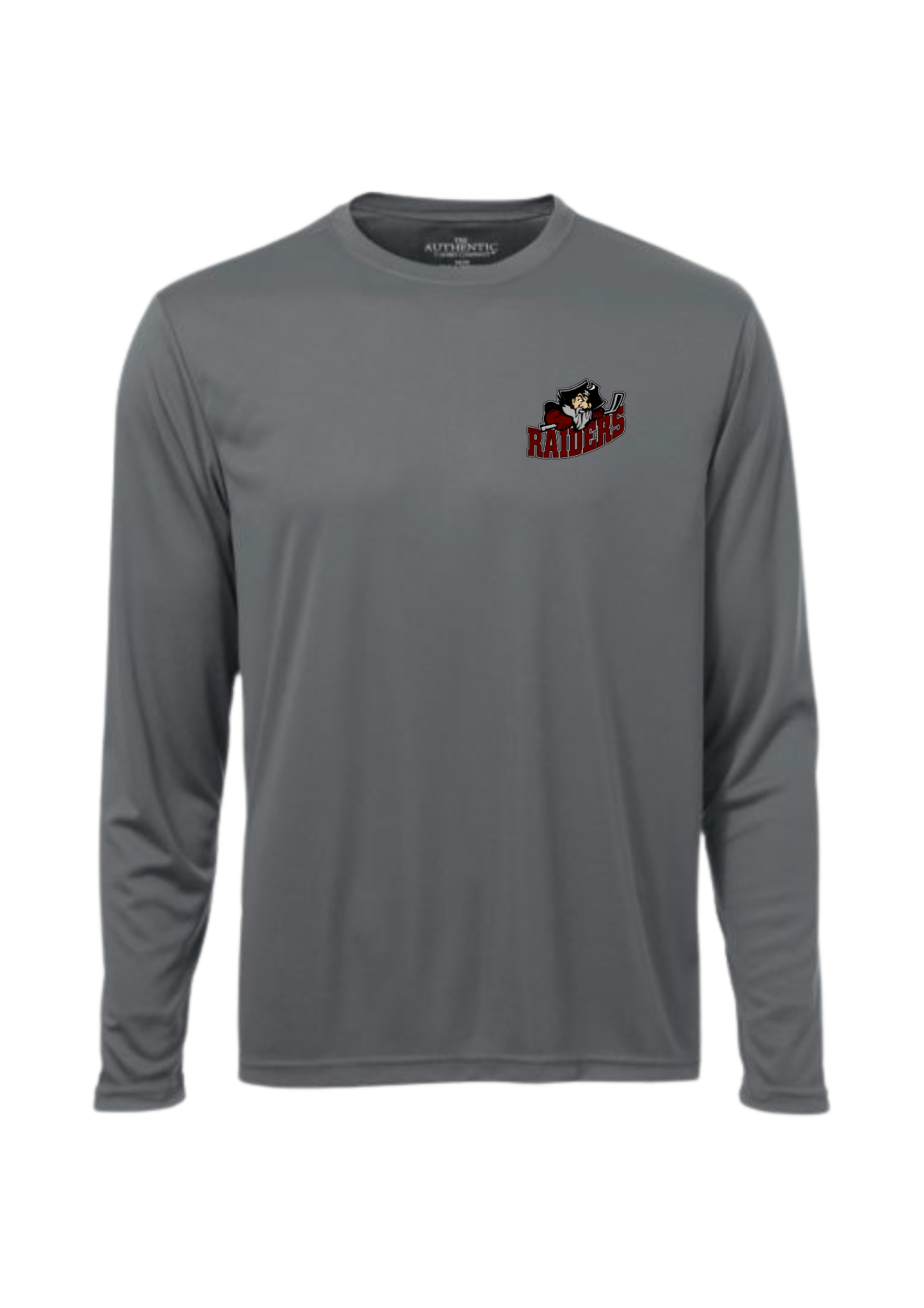 Seven Oaks Raiders performance long sleeve undershirt with moisture‑wicking polyester jersey - Coal Grey