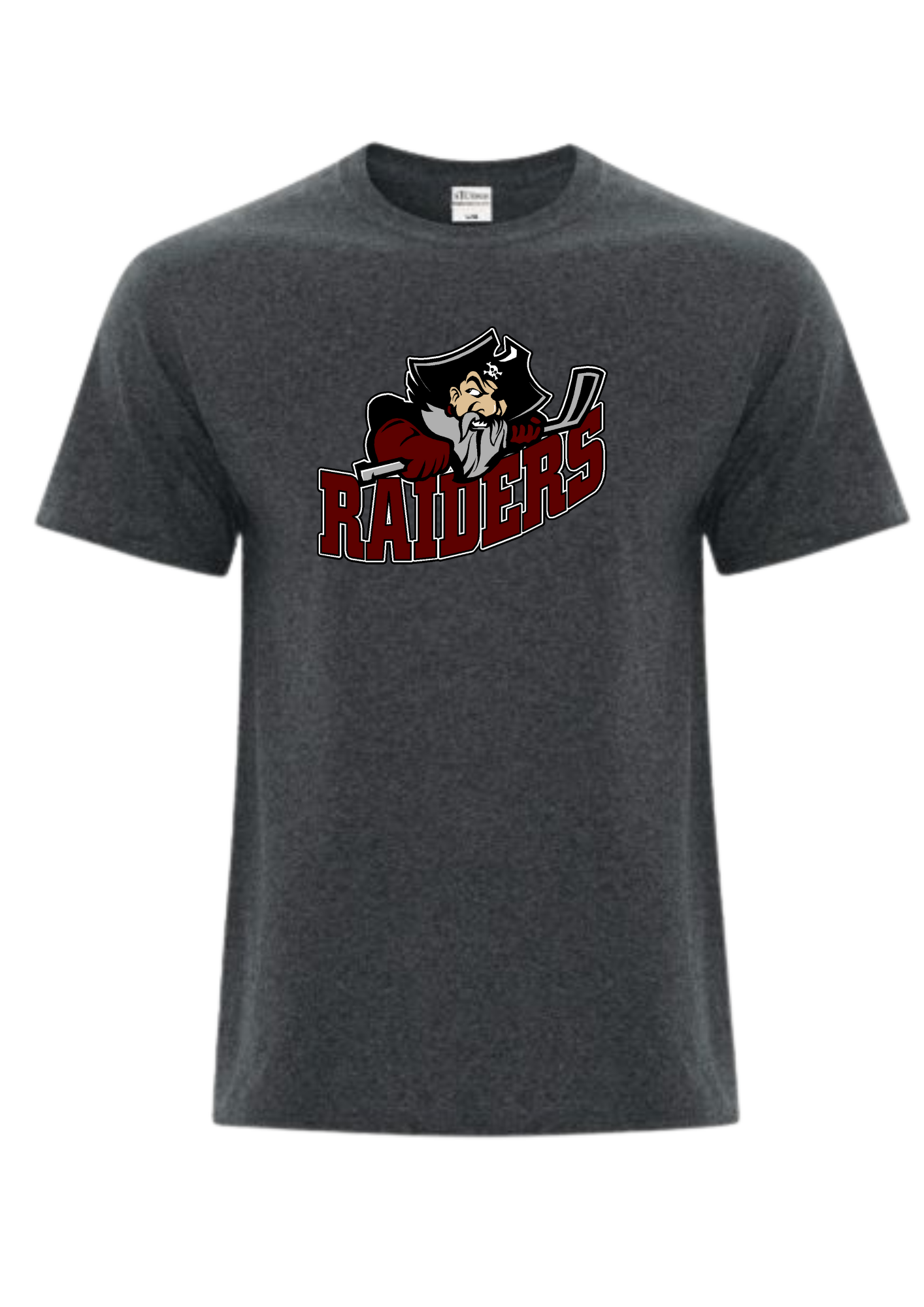 Seven Oaks Raiders everyday cotton‑poly T‑shirt with moisture‑wicking Comfort Dry fabric - Dark Grey Heather