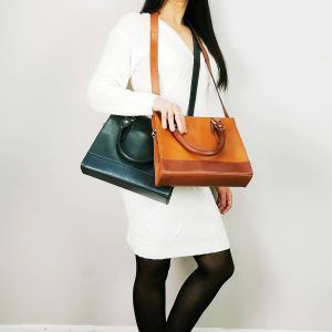 Alternative view of The Signature 15" Leather Laptop Bag, Tan
