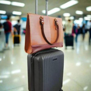 The Signature 17" Bag with Trolley Strap, Tan - Image 3