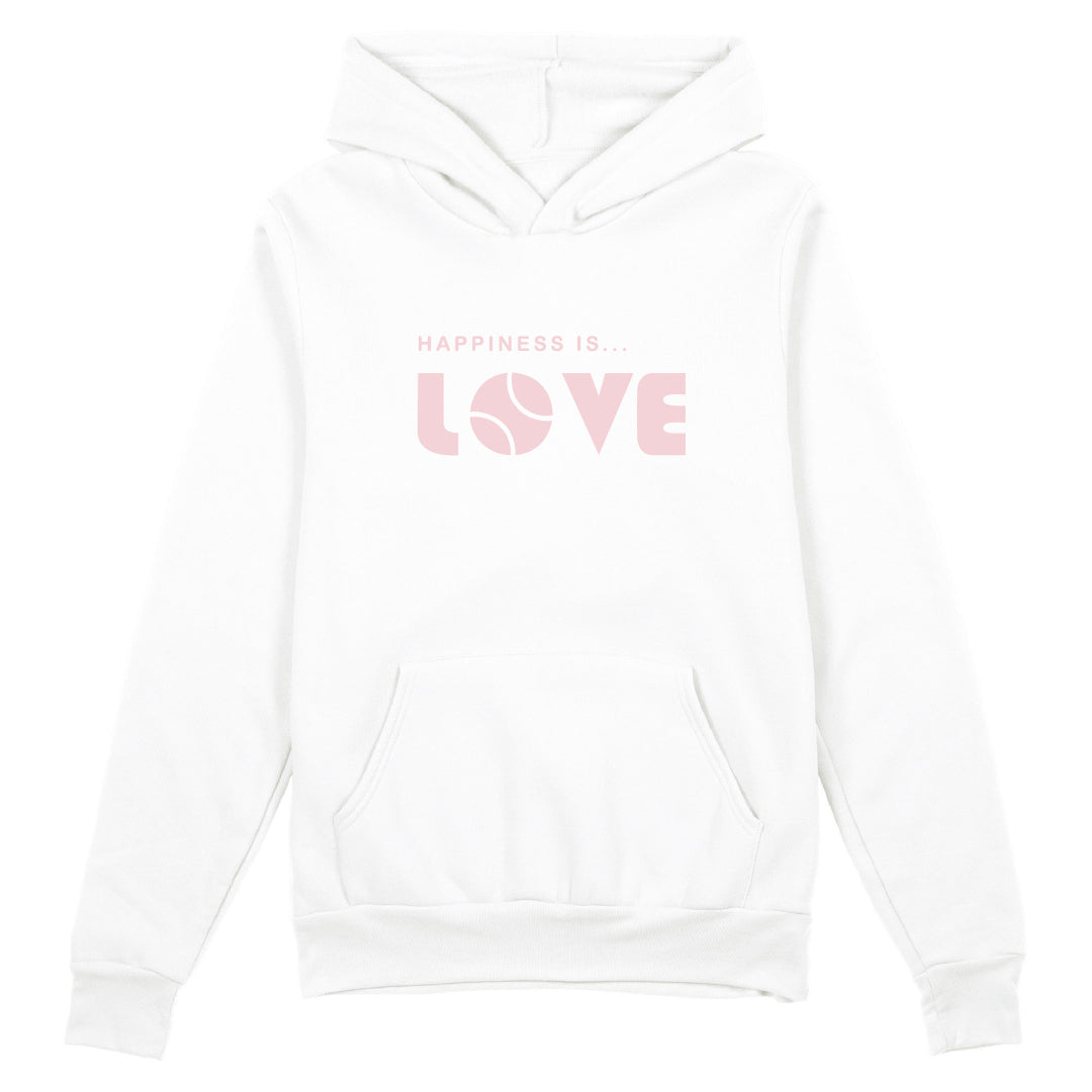 Unisex Tennis Love Hoodie, White - Image 5