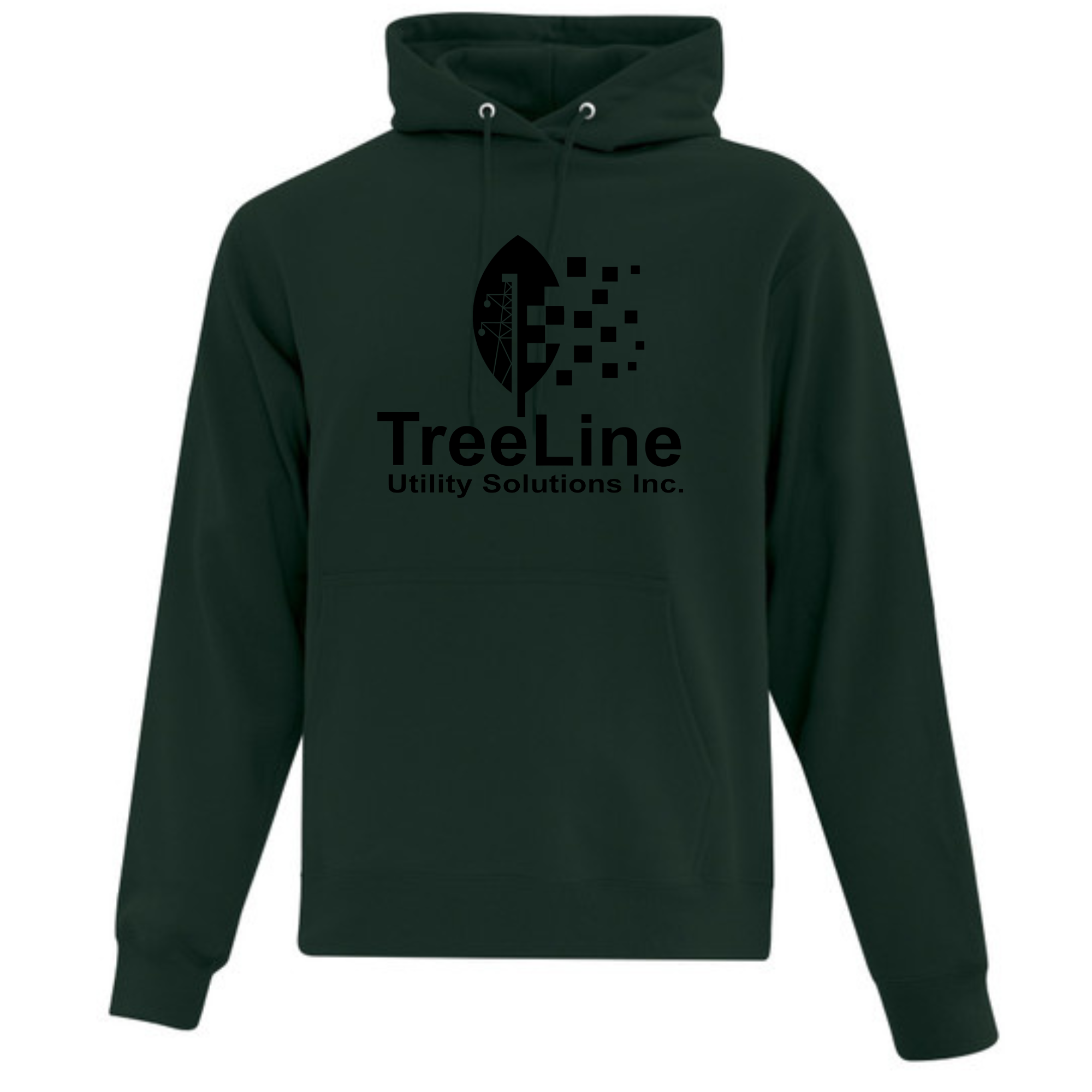 Treeline Utility Solutions fleece‑lined hoodie with relaxed fit and adjustable hood