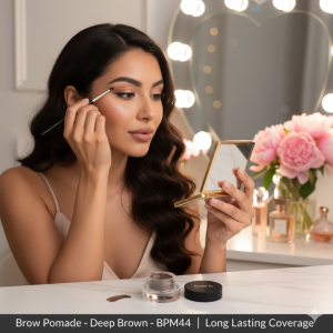Alternative view of Brow Pomade - Deep Brown | Long Lasting Coverage - BPM44