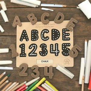 Mini Chalkboard Based Puzzle - Charity Board-  CHALKBOARD BASE WITH TRACERS -  Educational Alphabet Tracing Board | Sensory Learning Tool for Autism | Handwriting Practice Board - Image 4