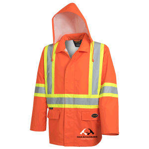 Oak & Hammer - PIONEER 300D Oxford Hi Vis safety rain Jacket - Image 5