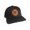 Rawhide/Black Leatherette Patch Contour Supply Company Retro Trucker Snapback with structured 6‑panel design and mesh back